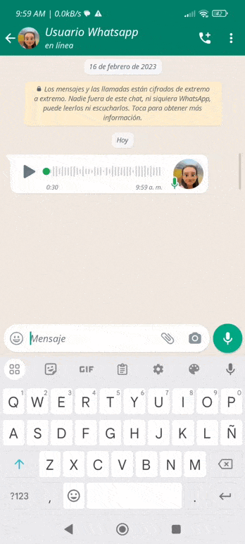 عرض توضيحي لنسخ الرسائل الصوتية في واتساب باستخدام TranscribeMe